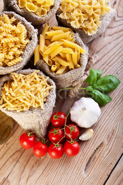 Pasta variety and specific cooking ingredients Stock photo © lightkeeper