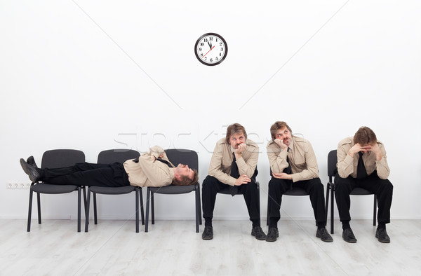 Stock photo: Bored people waiting