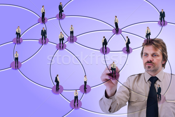 Usato business sociale networking marketing Foto d'archivio © lightkeeper