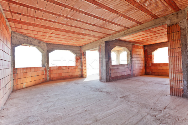 New brick construction interior Stock photo © lightkeeper