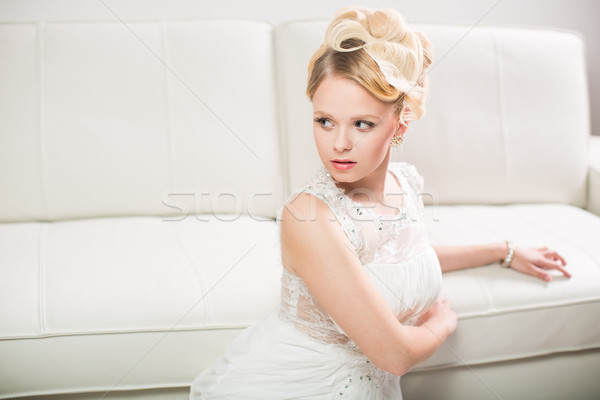 Herrlich Braut Hochzeit Tag Farbe Bild Stock foto © lightpoet