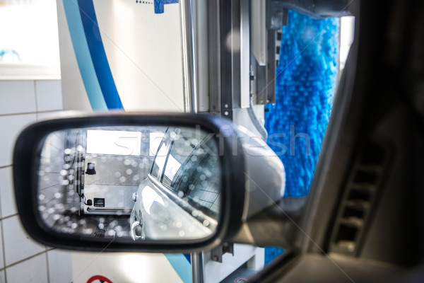 Car in a carwash - view from the interior of the vehicle Stock photo © lightpoet