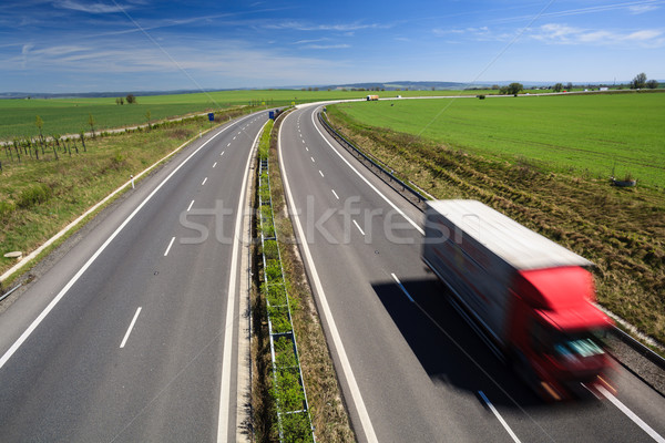 Snelweg verkeer zonnige zomer dag business Stockfoto © lightpoet