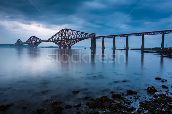 Сток-фото: мостами · Эдинбург · Шотландии · здании · морем · моста