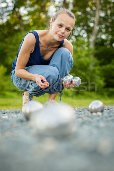 Jeu sport métal balle formation parc [[stock_photo]] © lightpoet