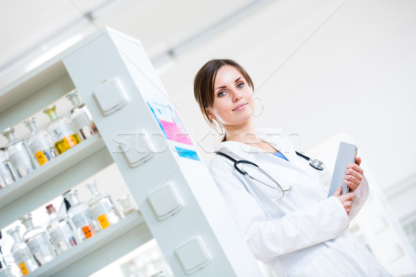 Pretty, female doctor in a hospital lab Stock photo © lightpoet