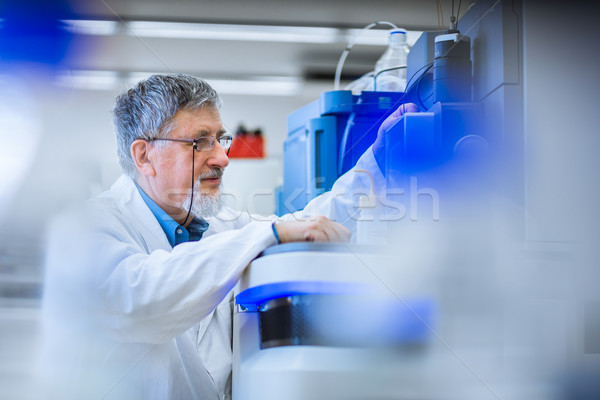 Senior mannelijke onderzoeker uit wetenschappelijk onderzoek Stockfoto © lightpoet