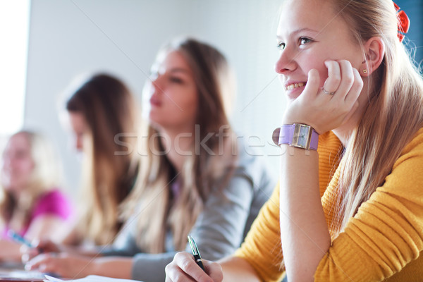 студентов класс цвета изображение улыбка счастливым Сток-фото © lightpoet
