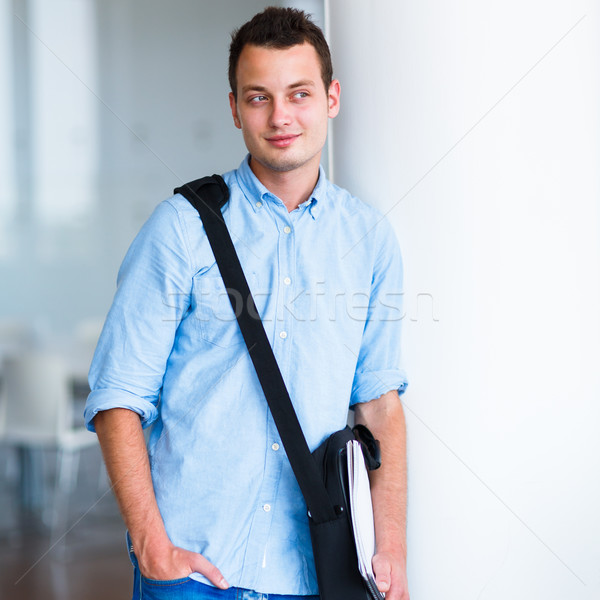 Handsome college student on campus  Stock photo © lightpoet