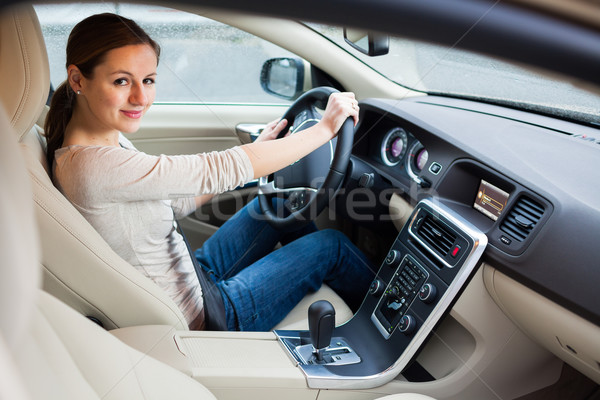 Woman driving a car Stock photo © lightpoet