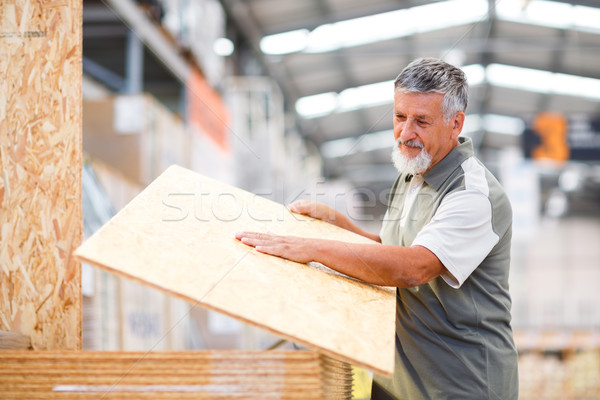男 買い 建設 木材 ストックフォト © lightpoet