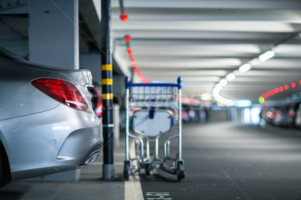 Underground parking/garage (shallow DOF; color toned image) Stock photo © lightpoet