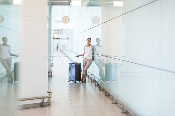 Young female passenger at the airport
 Stock photo © lightpoet