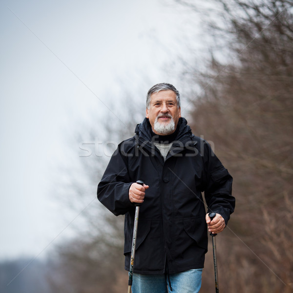 Senior Mann Fuß Körper Fitness Stock foto © lightpoet