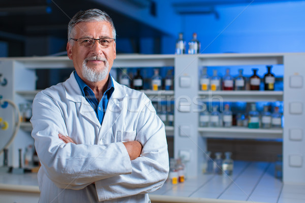 Senior chemistry professor/doctor in a lab Stock photo © lightpoet