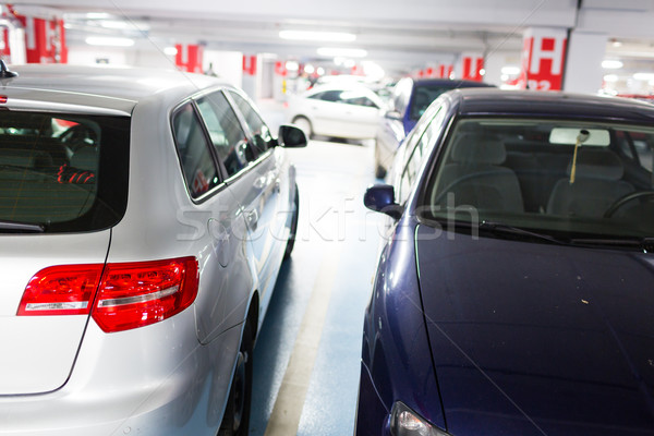 Underground parking/garage (shallow DOF; color toned image) Stock photo © lightpoet