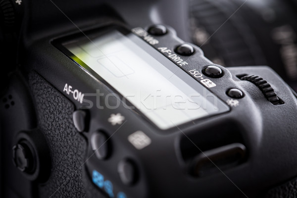 Zawodowych nowoczesne dslr kamery szczegół górę Zdjęcia stock © lightpoet