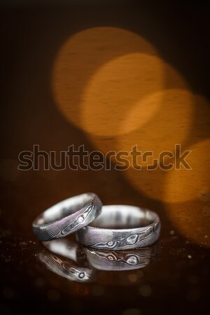 Two splendid wedding rings on a wedding day. Stock photo © lightpoet