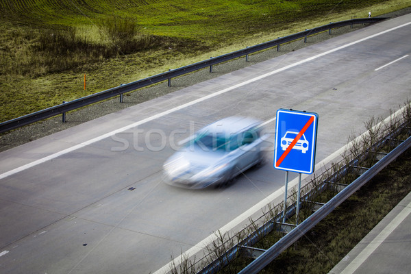 Highway traffic - motion blurred cars on a highway Stock photo © lightpoet