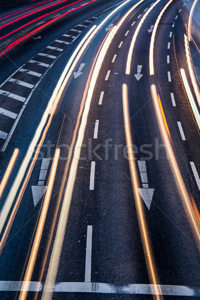 Movimento turva cidade estrada tráfego cor Foto stock © lightpoet