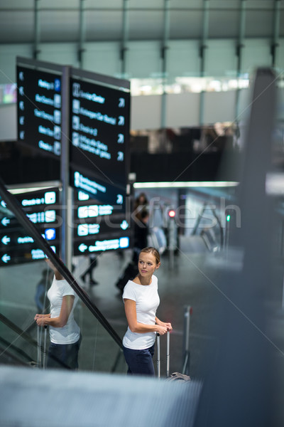 Young female passenger at the airport Stock photo © lightpoet