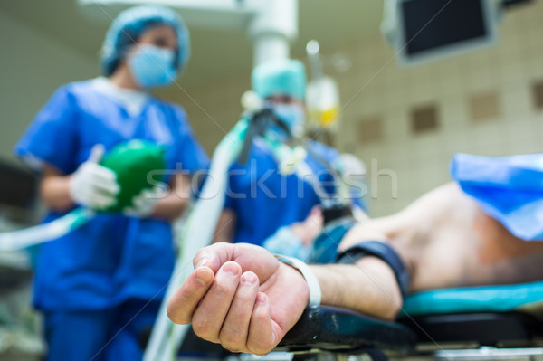Unidentified boy undergoing a surgery Stock photo © lightpoet