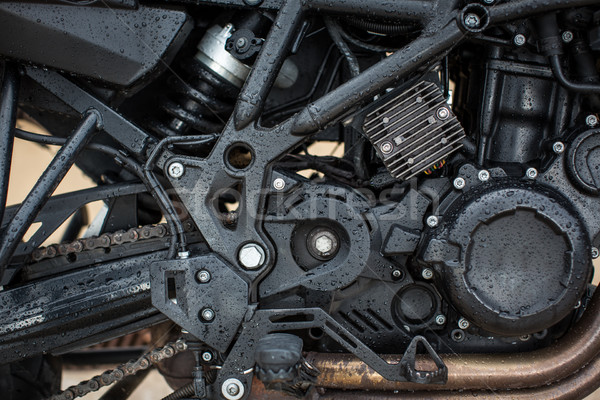 Motorbike Engine - Modern powerful performance road motorbike en Stock photo © lightpoet