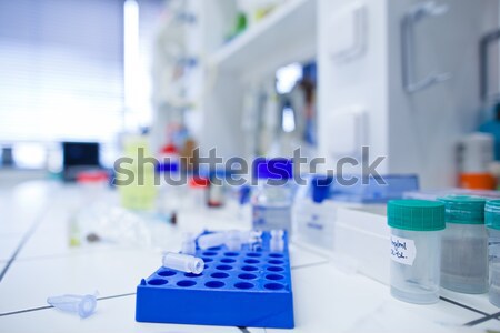 Kémia labor sekély mélységélesség szín mosoly Stock fotó © lightpoet