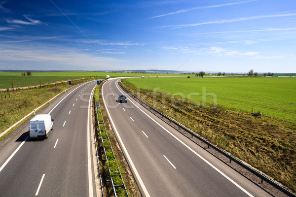 Autostrady ruchu słoneczny lata dzień miasta Zdjęcia stock © lightpoet