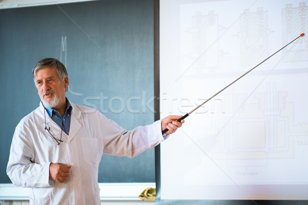 Senior chemistry professor giving a lecture  Stock photo © lightpoet