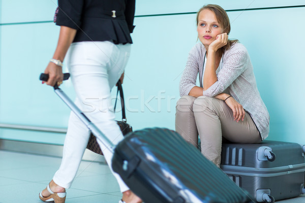 Young, female frustrated passenger at the airport Stock photo © lightpoet