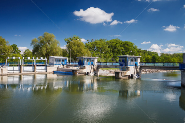 Canal lock/Floodgate/Ship lock on a river Stock photo © lightpoet