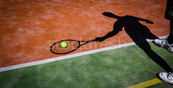Ombra azione campo da tennis immagine palla da tennis Foto d'archivio © lightpoet