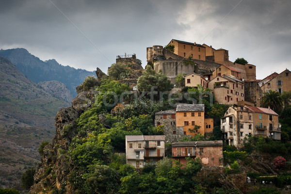 View of Corte, Corsica, France Stock photo © lightpoet