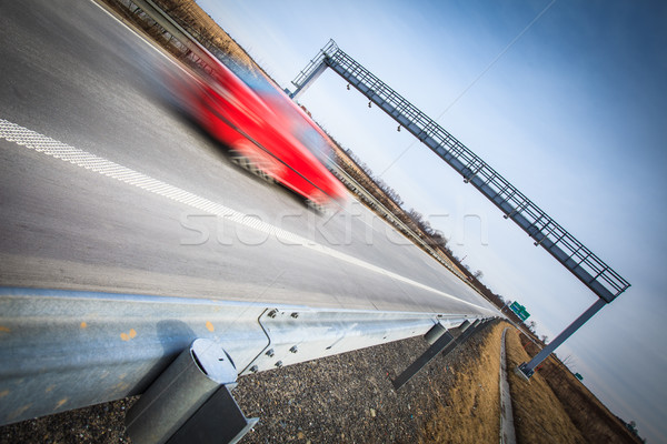 Highway traffic - motion blurred cars on a highway Stock photo © lightpoet