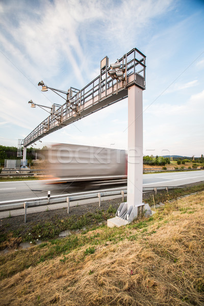 truck passing through a toll gate on a highway Stock photo © lightpoet