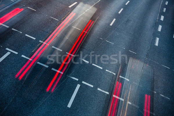 Ruchu zamazany miasta drogowego ruchu kolor Zdjęcia stock © lightpoet