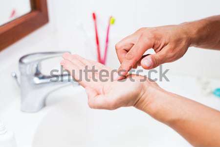 Working too much - suffering from a Carpal tunnel syndrome - you Stock photo © lightpoet