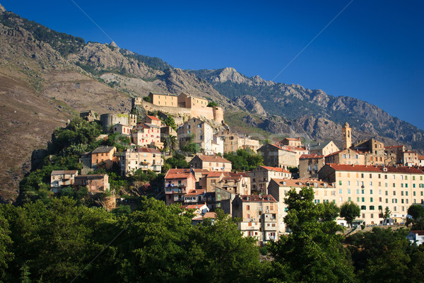 View of Corte, Corsica, France Stock photo © lightpoet