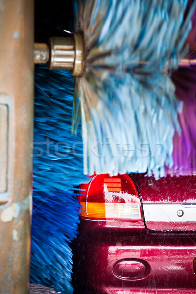 Stock photo: cars in a carwash