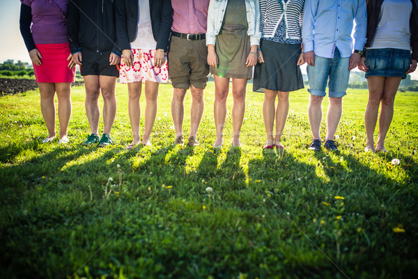 Legs of a group of people Stock photo © lightpoet