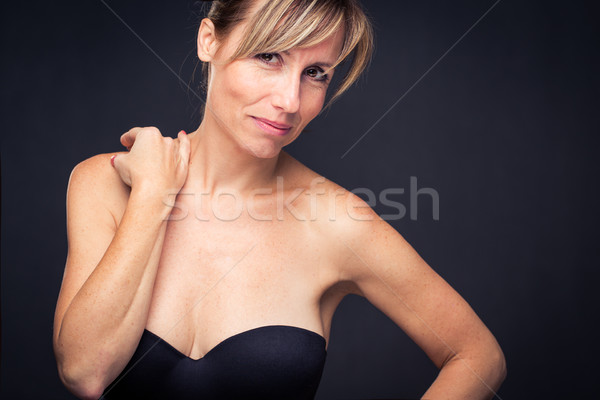 Portrait of a smiling middle aged caucasian woman  Stock photo © lightpoet