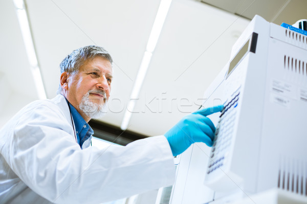 Senior masculino investigador fora pesquisa científica Foto stock © lightpoet