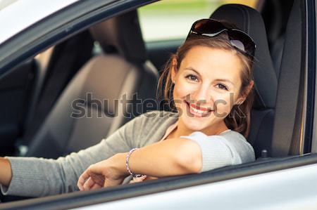 Woman driving a car Stock photo © lightpoet