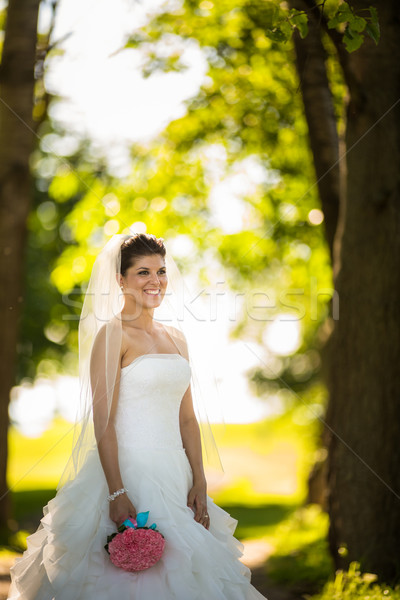 Herrlich Braut Hochzeit Tag Farbe Bild Stock foto © lightpoet