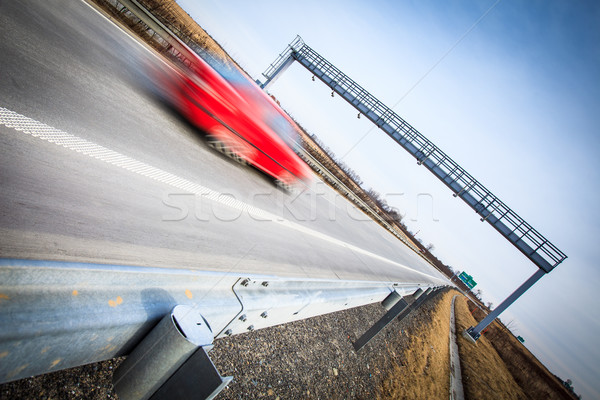 Highway traffic - motion blurred cars on a highway Stock photo © lightpoet