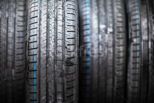 Stack of brand new high performance car tires  Stock photo © lightpoet