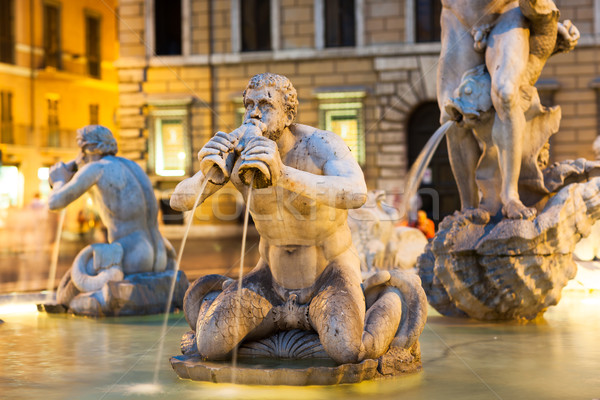 Northward view of the Piazza Navona with the fontana del Moro (t Stock photo © lightpoet
