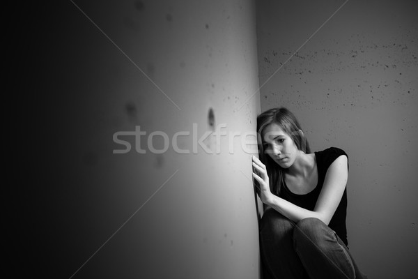 Young woman suffering from a severe depression Stock photo © lightpoet