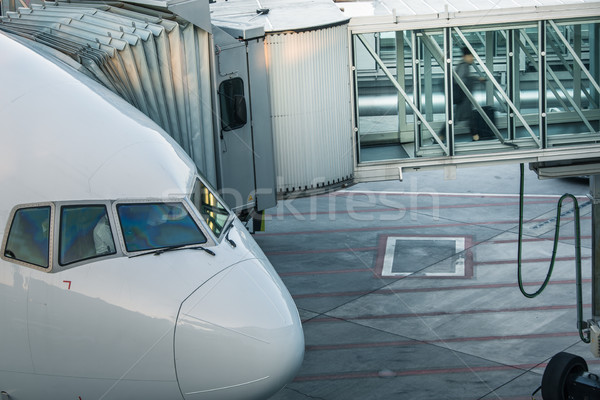 Aeronave passagem preparado partida internacional aeroporto Foto stock © lightpoet